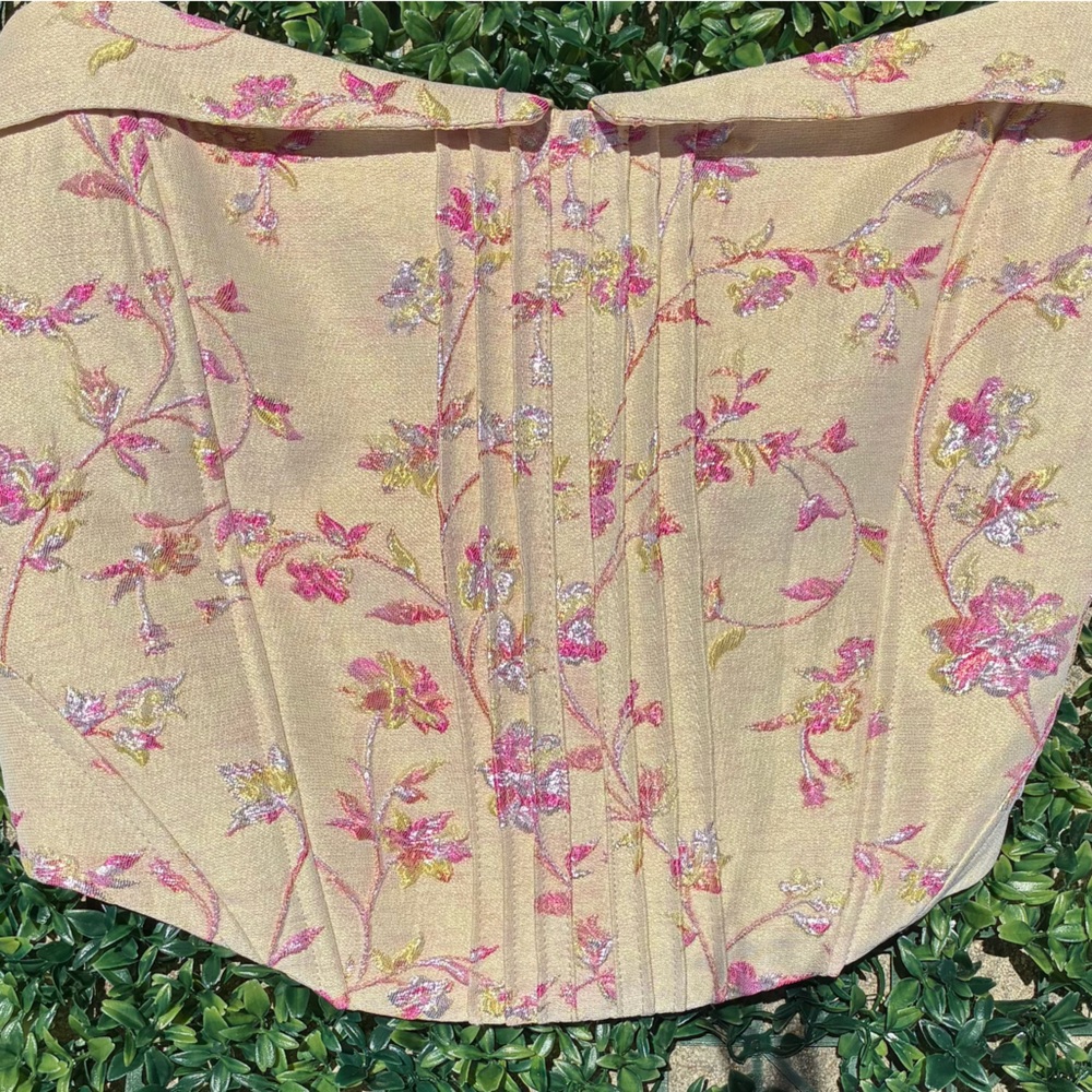 Bershka Floral Corset Top Size Large